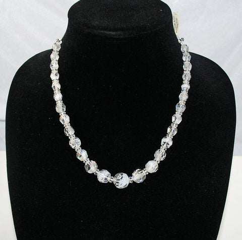Swarovski Model 34 White Givre Graduated strands Rare Crystal Beads ...
