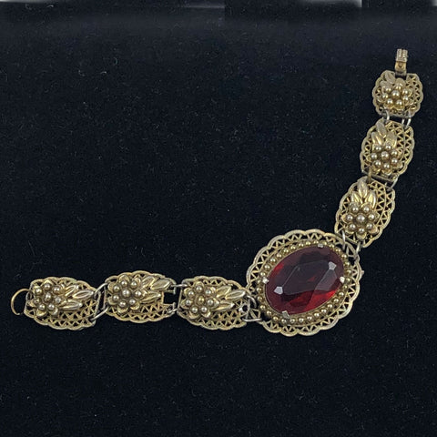 Victorian Revival Bracelet Vintage Red – Estatebeads