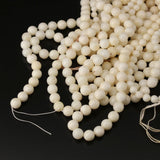 Vintage white coral round beads