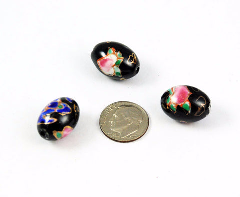 Black Oval Porcelain Beads – Estatebeads