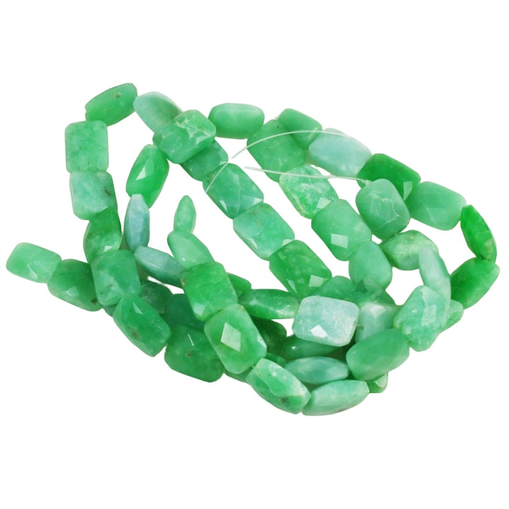 Green Chrysoprase Faceted Rectangular Beads Natural Australian ...