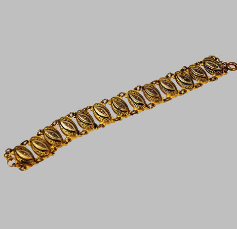 Damascene Gold Link Bracelet Spanish 