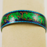 Green & Blue Elephant Enamel Bracelet