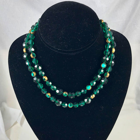 Emerald Green Swarovski Crystal Necklace – Estatebeads