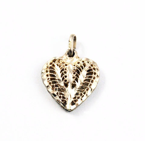 Vintage Sterling Filigree Heart Charm – Estatebeads