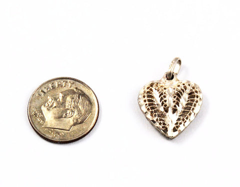 Vintage Sterling Filigree Heart Charm – Estatebeads