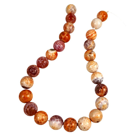 Fire Crackle Agate Round Beads 16mm – Estatebeads