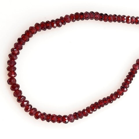 Faceted Garnet Rondelle Beads – Estatebeads