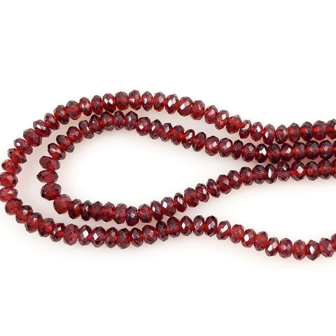 Faceted Garnet Rondelle Beads – Estatebeads