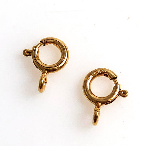 14K Gold Filled Spring Ring Clasps Open Ring – Estatebeads