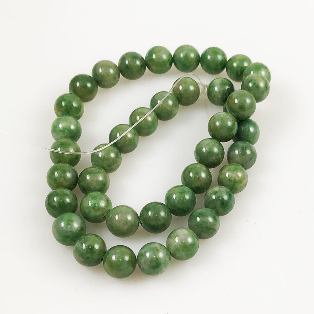 Green Jade Jadeite Round Beads 10mm Vintage – Estatebeads