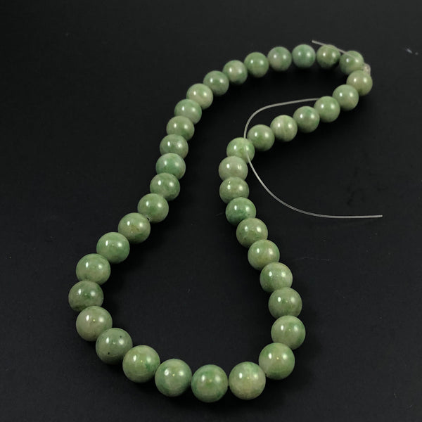 Green Jade Jadeite Round Beads 10mm Vintage – Estatebeads