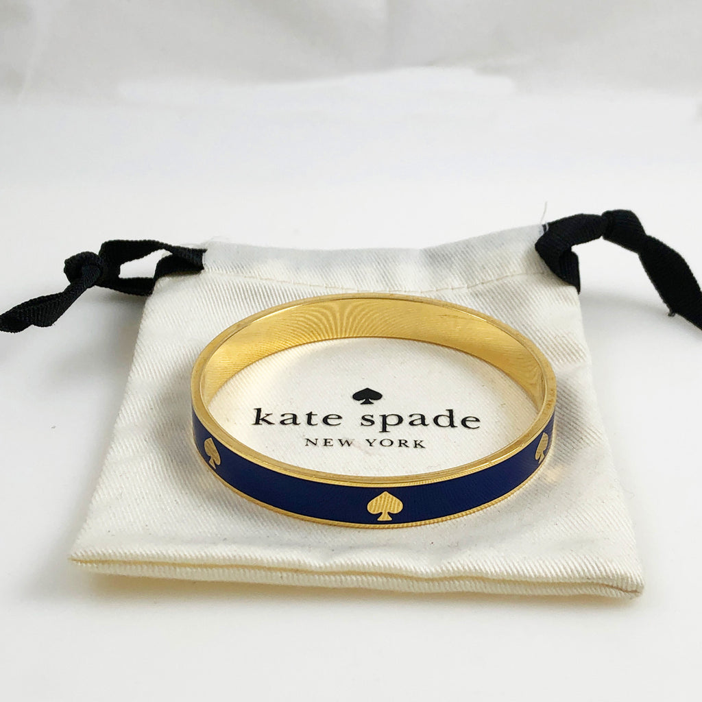 Kate Spade Blue Enamel Logo Bangle Bracelet – Estatebeads