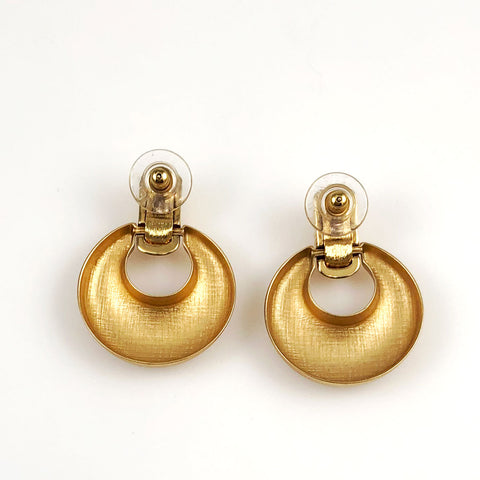 Monet Gold Door Knocker Earrings – Estatebeads