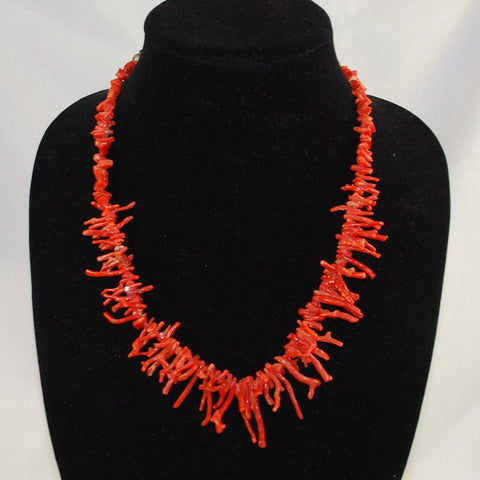 Native American Red Branch Coral Necklace – Estatebeads