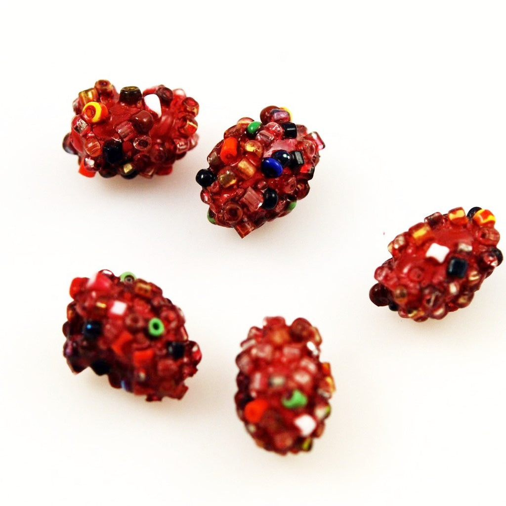 Red Glass Crumb Beads - Vintage 20mm – Estatebeads