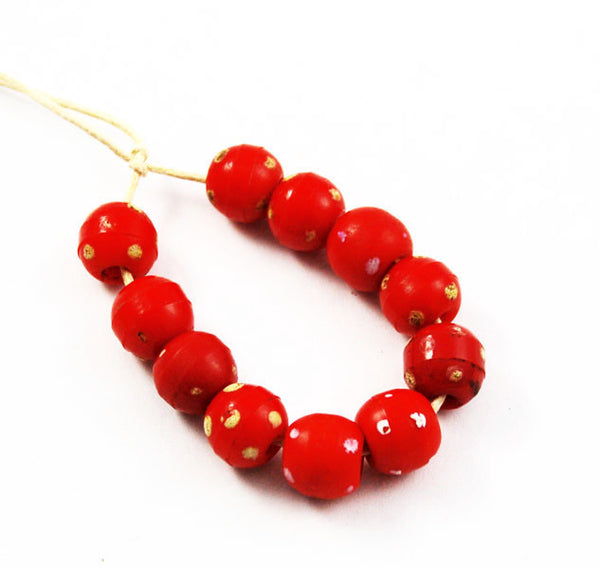 Antique Red Skunk African Trade Beads – Estatebeads