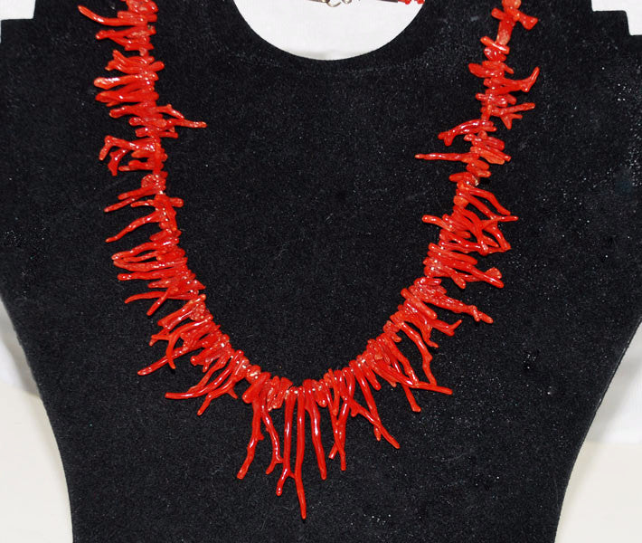 Native American Red Branch Coral Necklace – Estatebeads