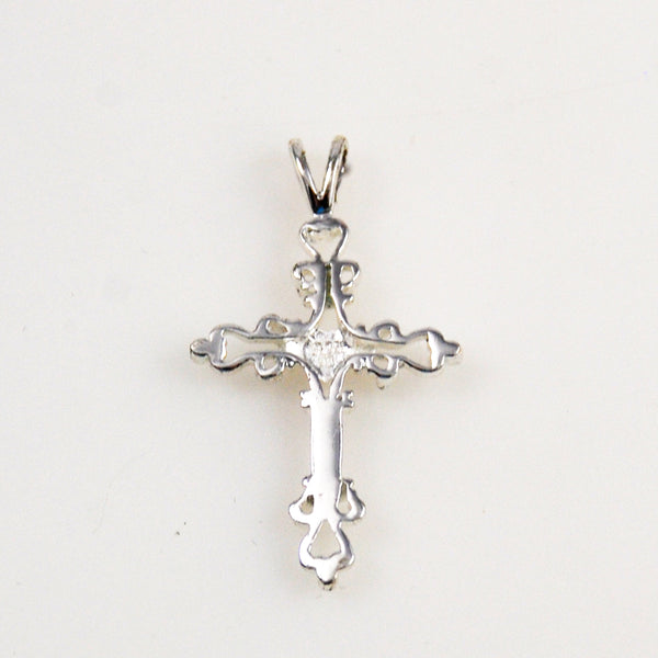 Sterling Heart Cross Pendant – Estatebeads