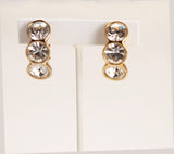 Swarovski Crystal Gold Clip On Earrings – Estatebeads