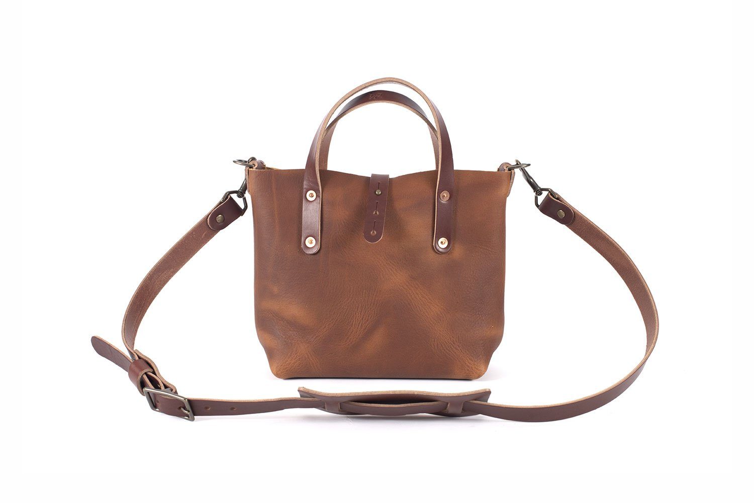 Slim Striped Crossbody Bag and Purse Strap in Dark Brown and Tan Brown  (1wide)