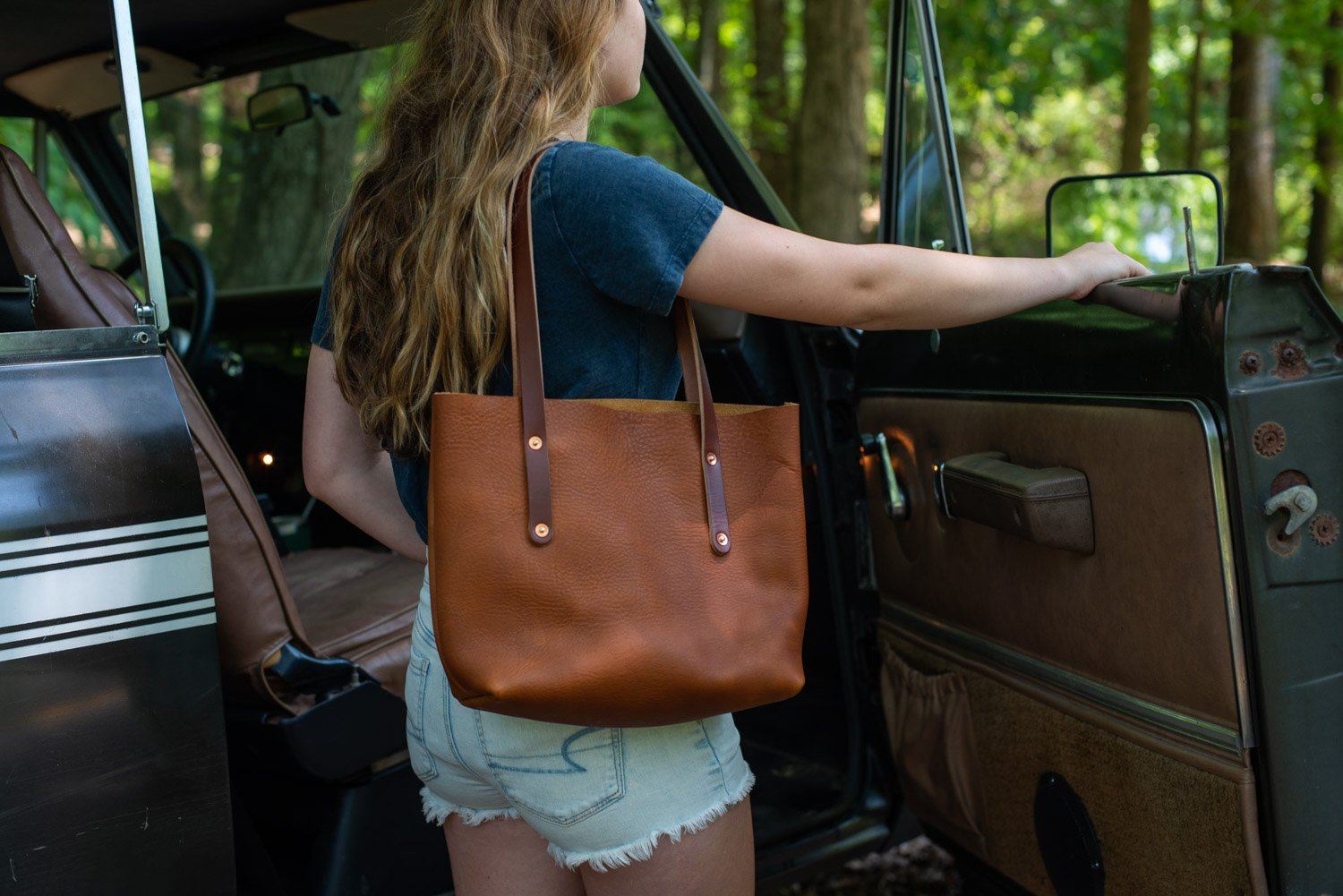 LEATHER FANNY PACK / LEATHER WAIST BAG - SADDLE - Go Forth Goods ®