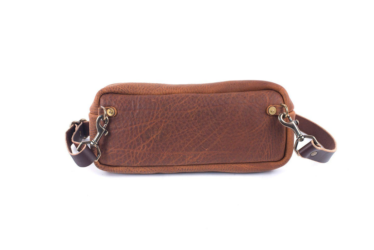 LEATHER FANNY PACK / LEATHER WAIST BAG - SADDLE - Go Forth Goods