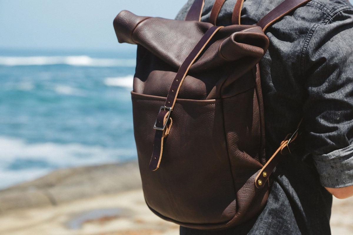 GRANT LEATHER ROLL TOP RUCKSACK BACKPACK - Go Forth Goods