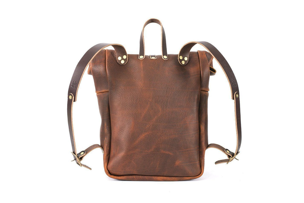GRANT LEATHER ROLL TOP RUCKSACK BACKPACK - Go Forth Goods