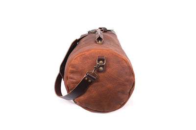 leather military duffle bag