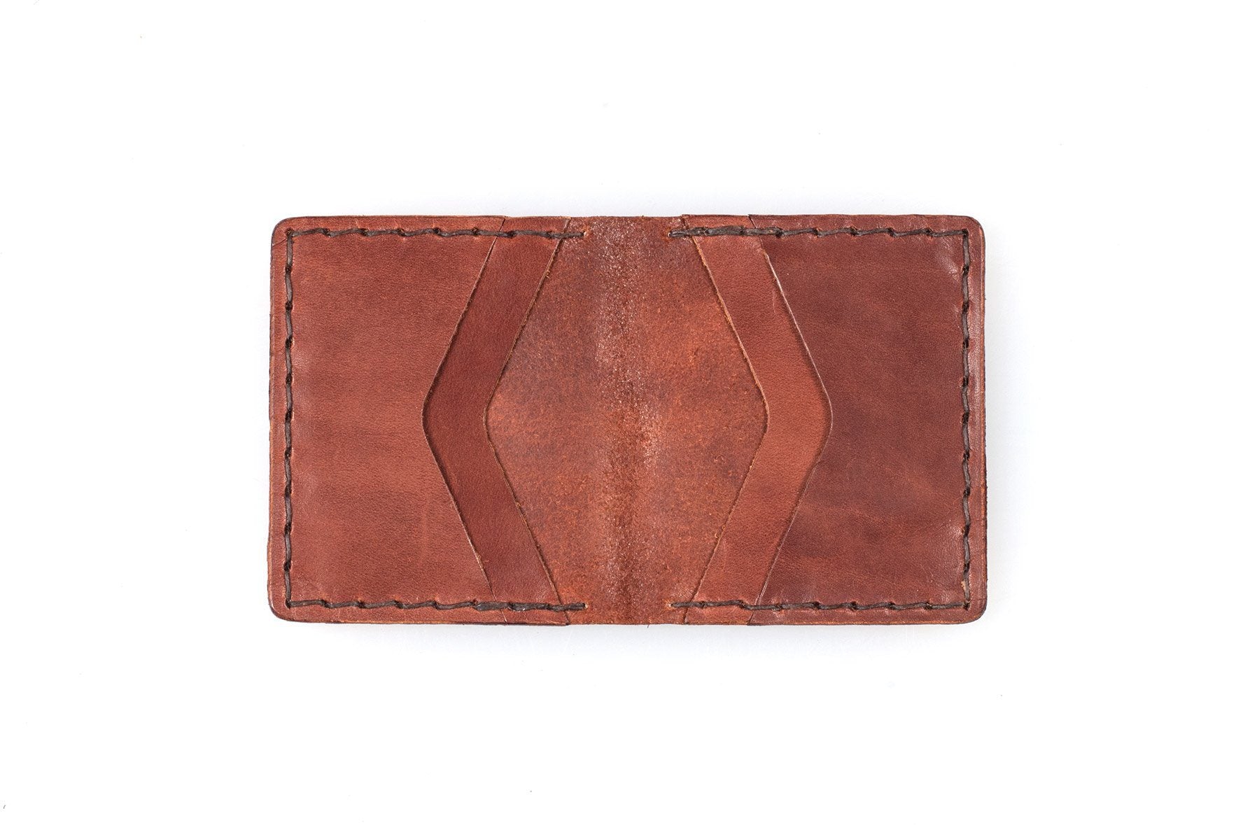 Go Forth Goods Slim Leather Card Wallet with Magnetic Money Clip Mocha