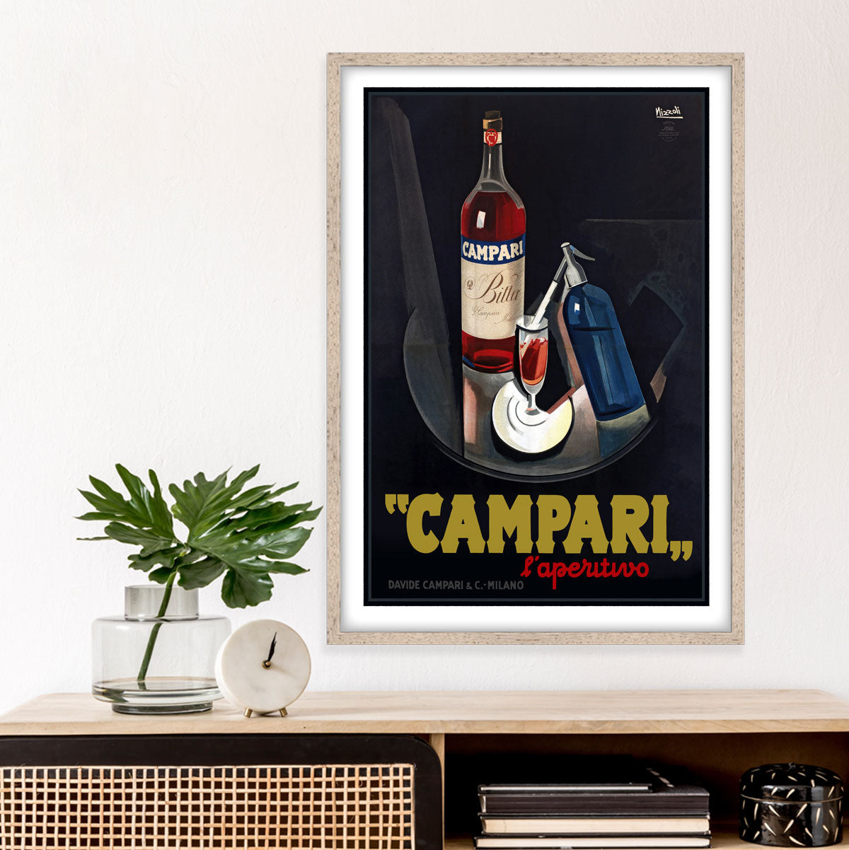 Campari retro advertising poster, vintage style print, Places We Luv