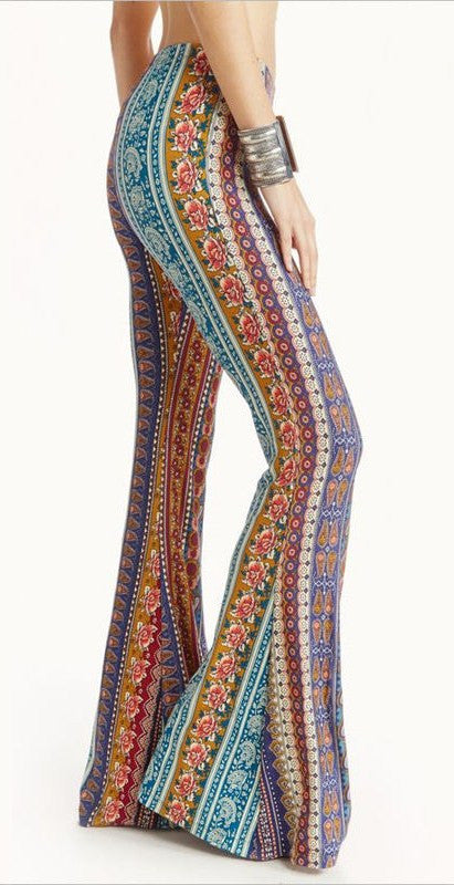 colorful bell bottom pants