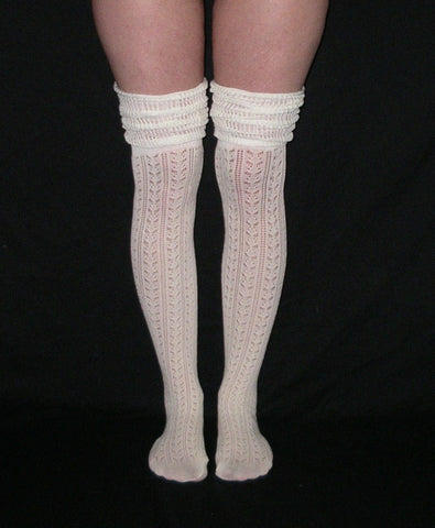 Slouch Top Boot Socks Ivory Over The 