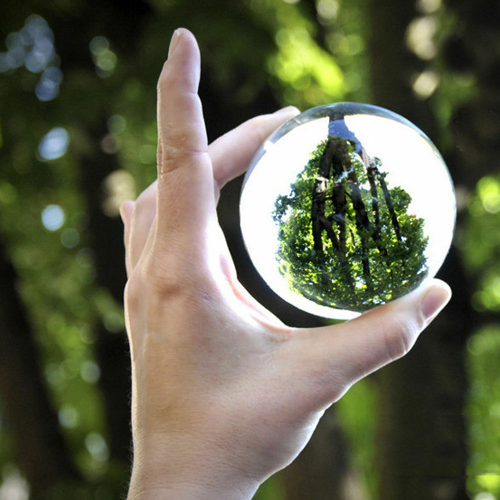 Crystal Ball Gypsy Fortune Teller Clear Quartz Sphere With Wooden Stan ...