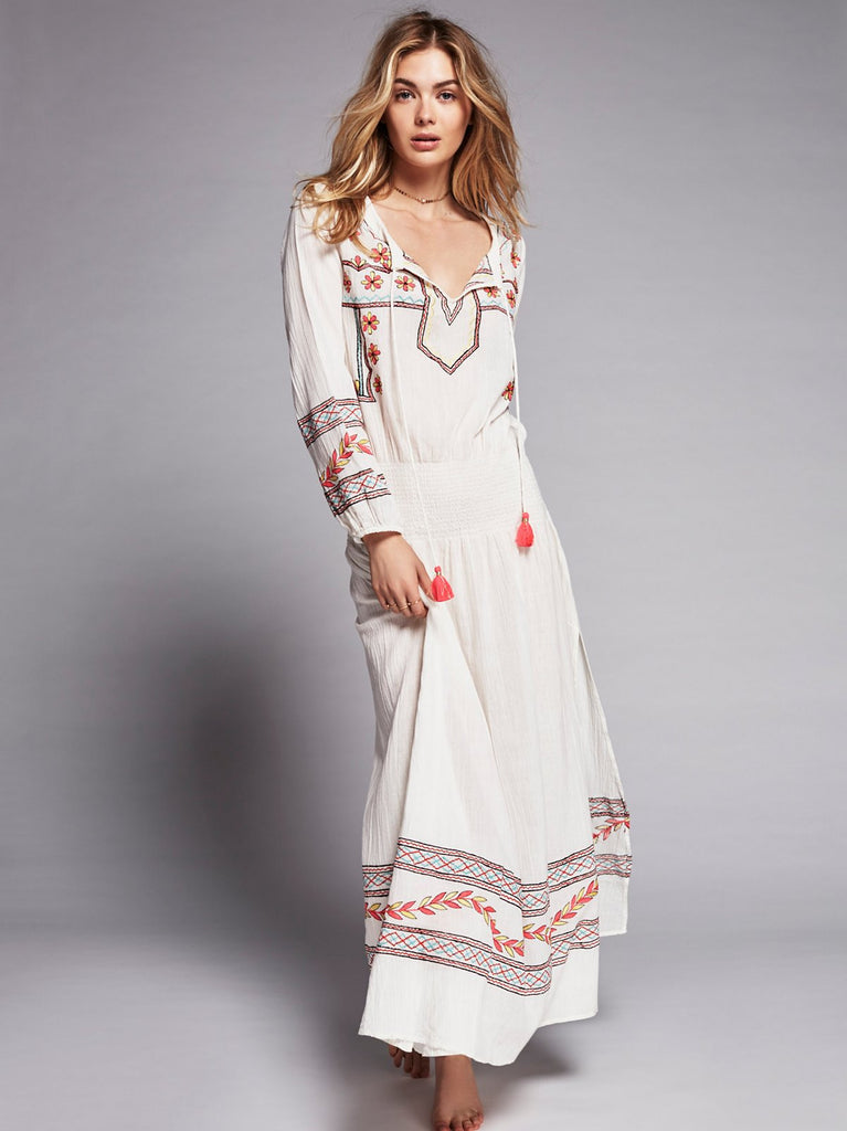 bohemian tassel dress