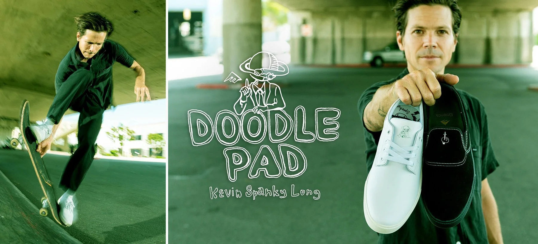 Emerica Skate x Kevin Spanky Long Doodle Pad Skate Footwear