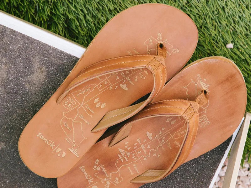 Sanuk X Airstream Donna ST Sidewalk Surfers Tan Leather Size 10 US Womens