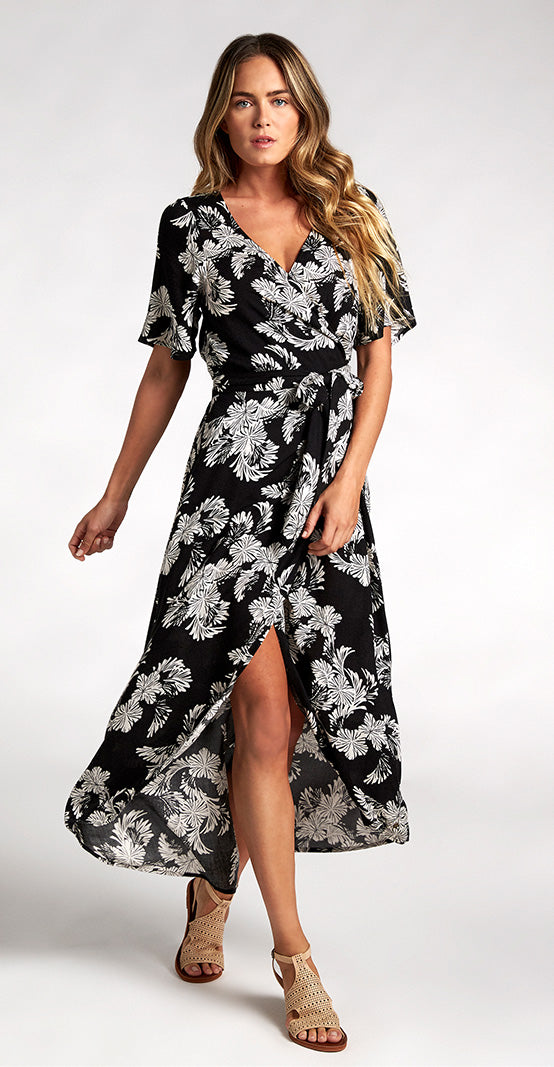 Roxy Keep The Seas Wrap Maxi Dress