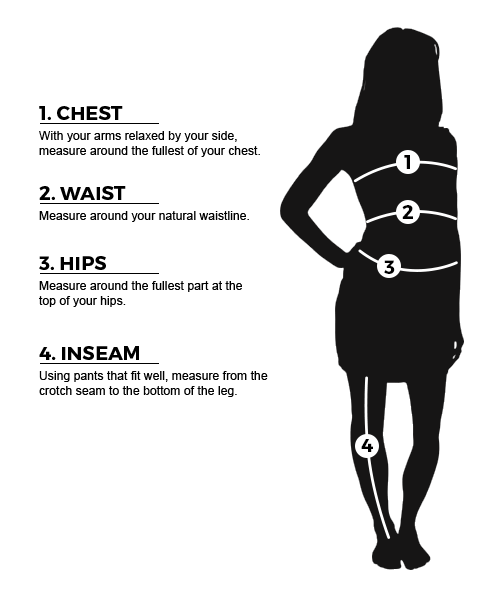 O'Neill Womens Size Chart