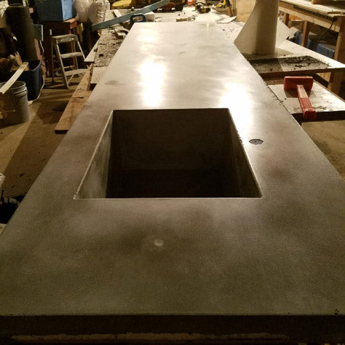 How to build a concrete countertop with sink