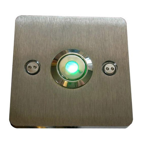 Doorbell with stainless steel button GPF9827.02 square 50x50x8 mm satin  stainless steel