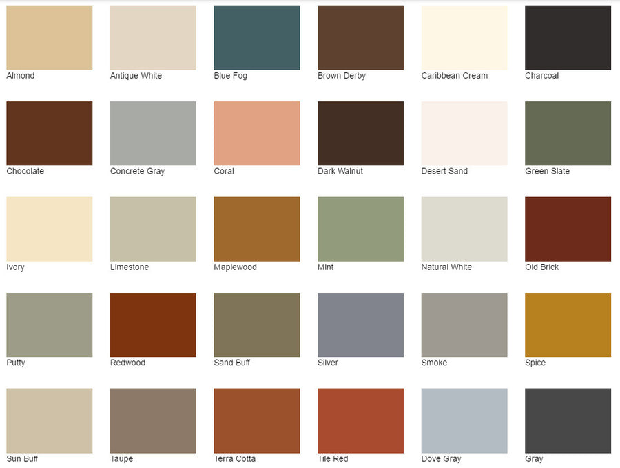 Concrete Sealer Color Chart