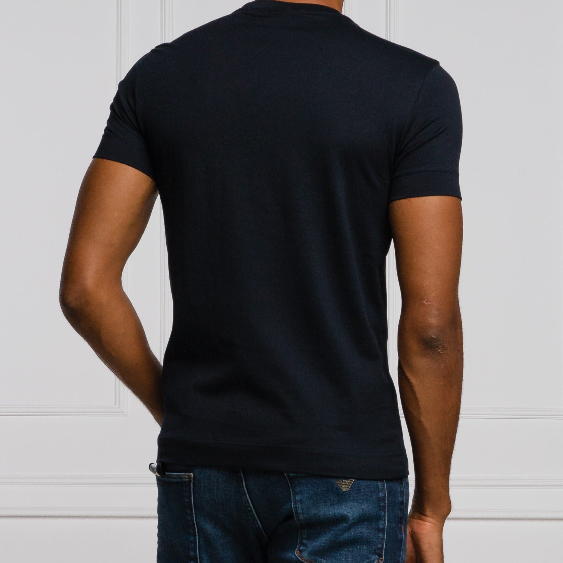 armani plain black t shirt