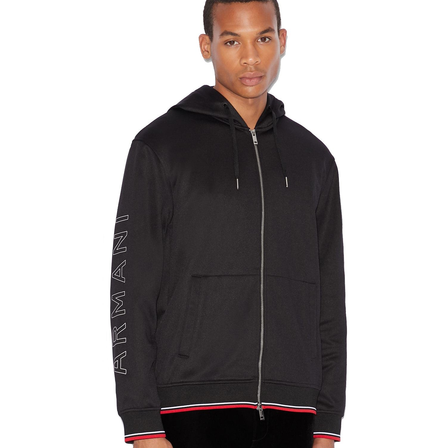 armani exchange zip up sweater