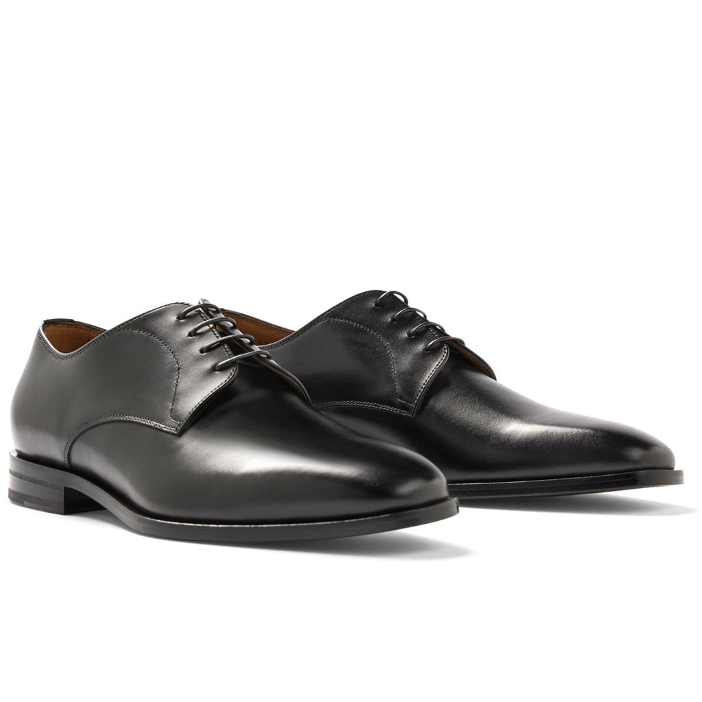 BOSS - Italian-made Derby shoes in embossed leather