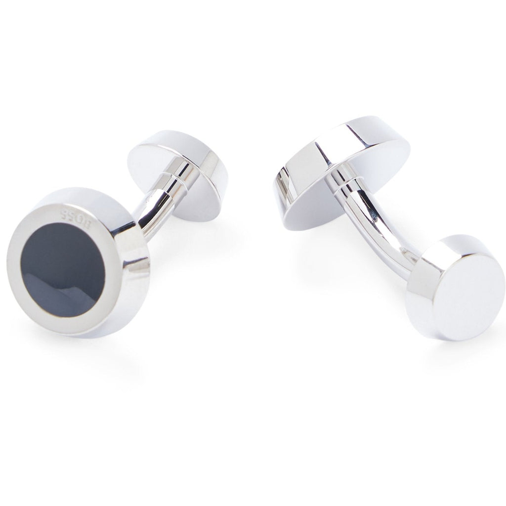 Boss monogram-pattern Square Cufflinks - Silver