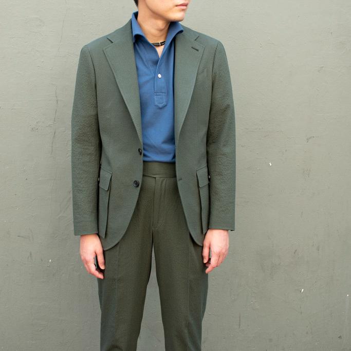 Italian Seersucker Olive Jacket – Yeossal & Co