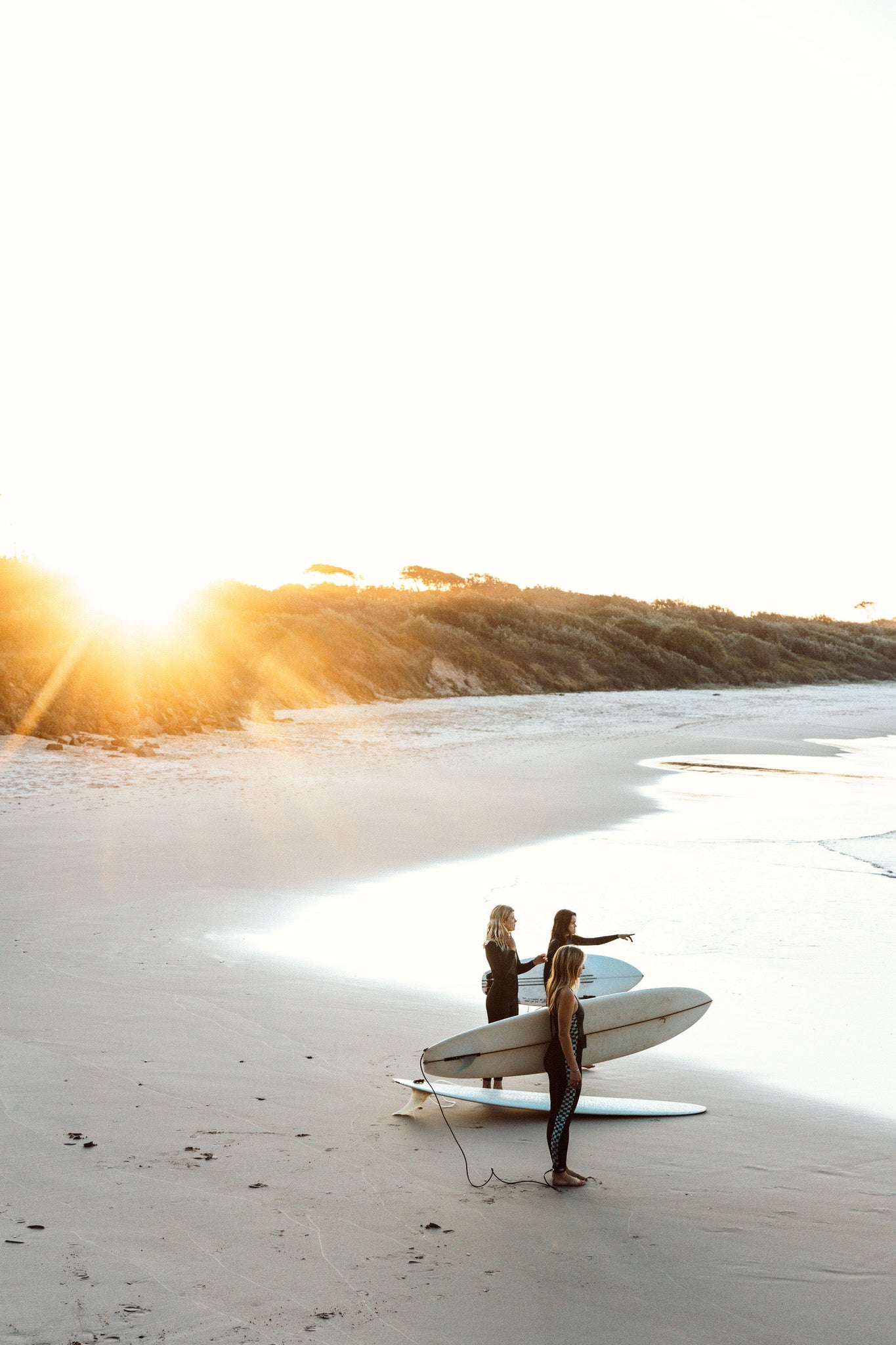Sunset surfing.