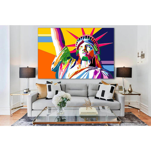 Statue Of Liberty Pop Art №SL528 Ready to Hang Canvas Print